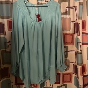 Avenue Aqua Shirt Size 26/28